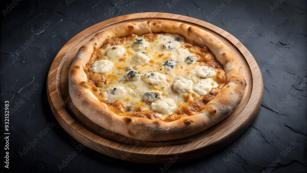 classic and different flavors of delicious italian perfectly baked pizza isolated on dark background classic and different flavors of delicious italian perfectly baked pizza isolated on dark background