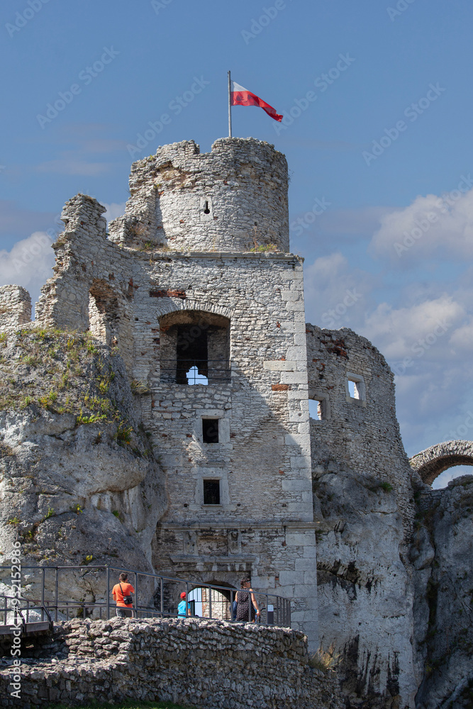 Ruins of 14th century medieval castle; Ogrodzieniec Castle, Ogrodzieniec; Podzamcze, Poland