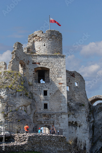 Ruins of 14th century medieval castle; Ogrodzieniec Castle, Ogrodzieniec; Podzamcze, Poland