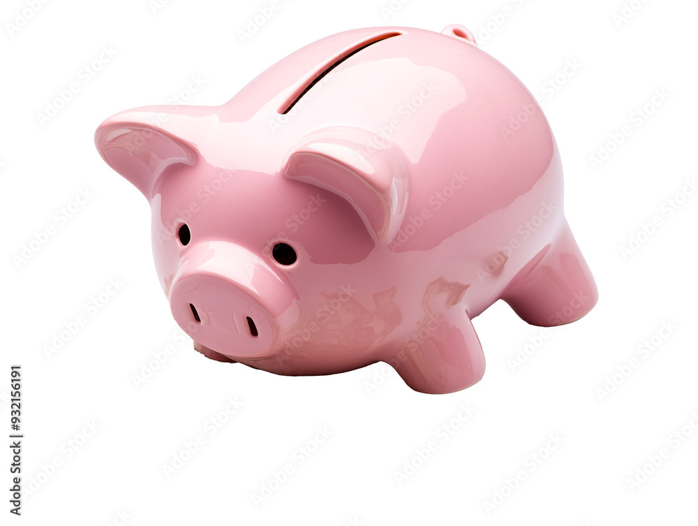 a pink piggy bank with money a pink piggy bank with money