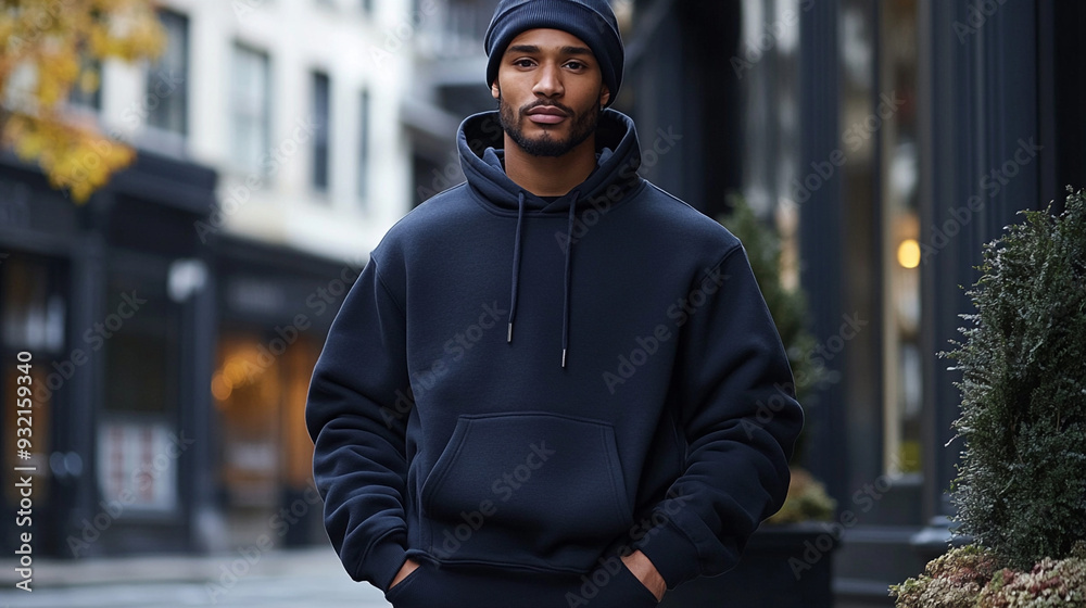 Fototapeta premium mockup of a blank hoodie