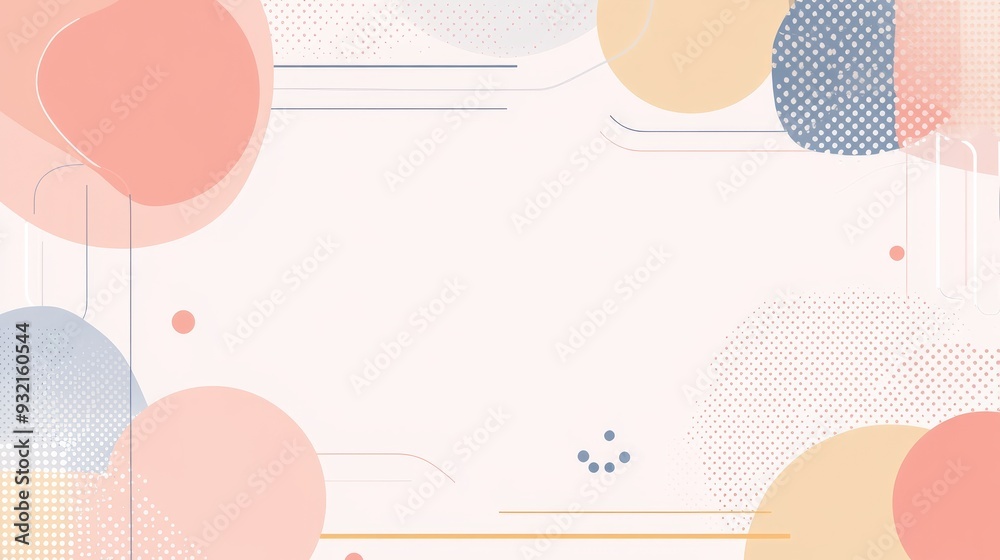 Various shape element abstract pastel background flat design.