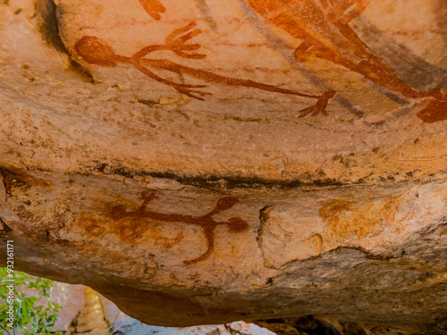 Jar Island Indigenous Gwion Gwion art, dated from at least 17500 years ago, Vansittart Bay, Kimberley, Western Australia, Australia, Pacific photo