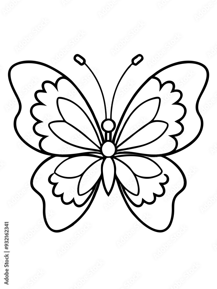 Flower clipart Butterfly drawing with flower lines Flower clipart Butterfly drawing with flower lines