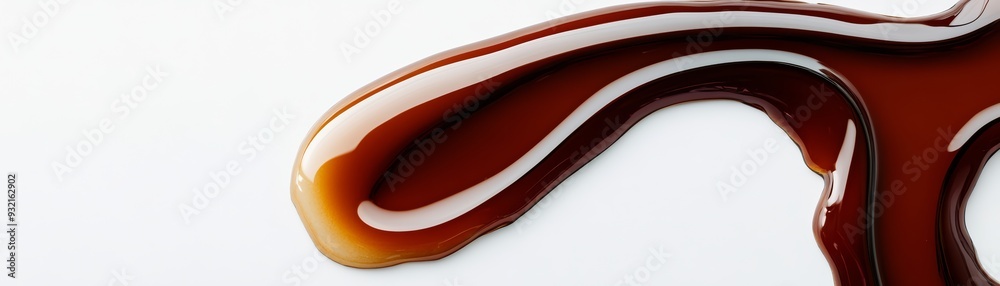 Close-up of syrup or sauce splattered on a white surface, showcasing texture and glossy appearance, perfect for food-related use. Close-up of syrup or sauce splattered on a white surface, showcasing texture and glossy appearance, perfect for food-related use.