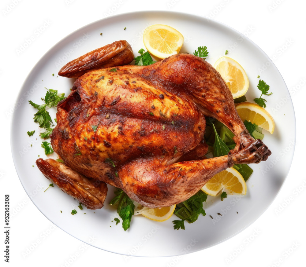 PNG Roasted dinner turkey plate. PNG Roasted dinner turkey plate.