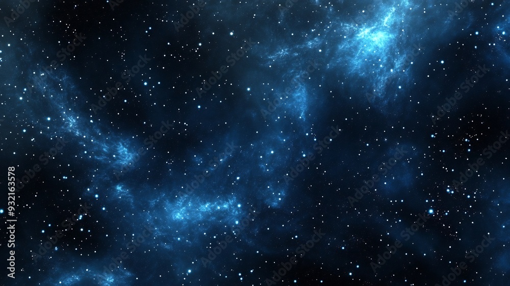 Obraz premium Cosmic Nebula with Scattered Stars