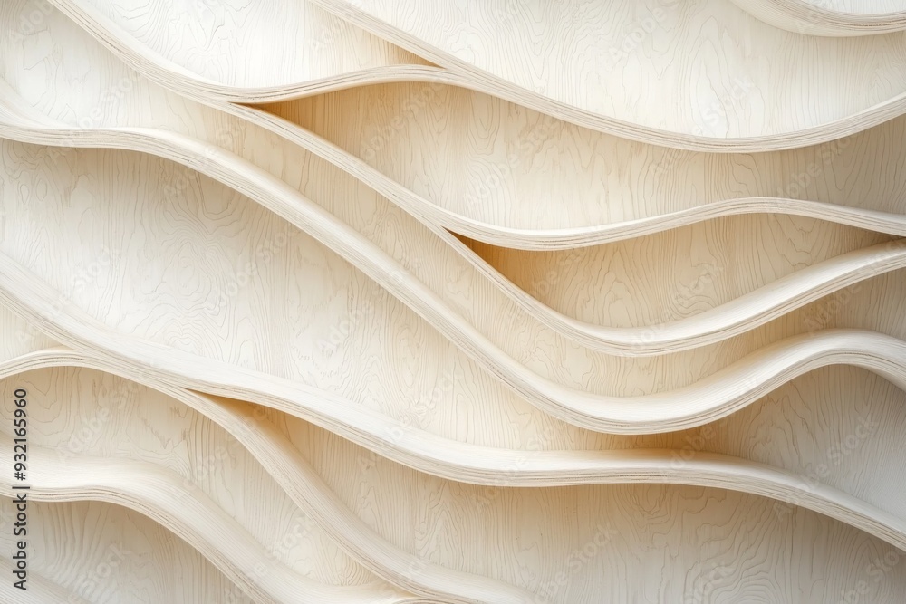 Abstract background of white plywood texture created with generative AI