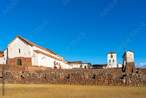 Archaeological site of Chinchero and Iglesia de Nuestra Senora de la Natividad Church, Chinchero, Sacred Valley, Urubamba Province, Cusco (Cuzco) Region, Peru photo