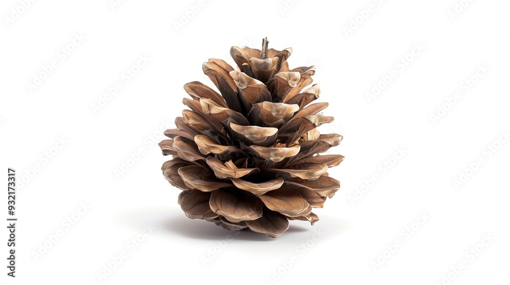 Dry pine cone on a white background, isolated Dry pine cone on a white background, isolated