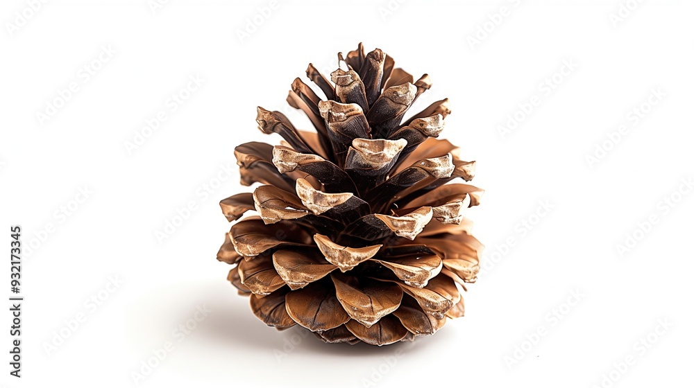 Dry pine cone on a white background, isolated Dry pine cone on a white background, isolated