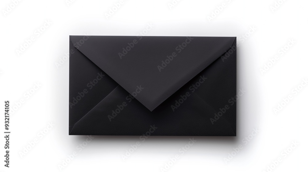 Black envelope on white background, isolated Black envelope on white background, isolated