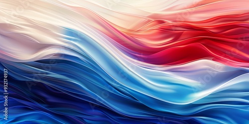 Abstract texture waves in white blue red colors