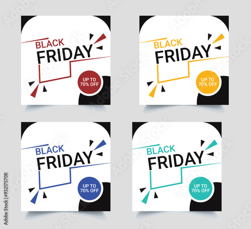 Black Friday Post banner and Instagram post design template 