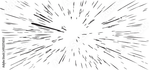 Circular starburst explosion texture. Distressed uneven grunge background. Abstract vector illustration. Overlay to create interesting effect and depth. Isolated on white background.