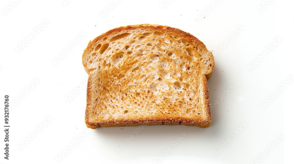 Appetizing rosy toast with crust on a white background, isolated