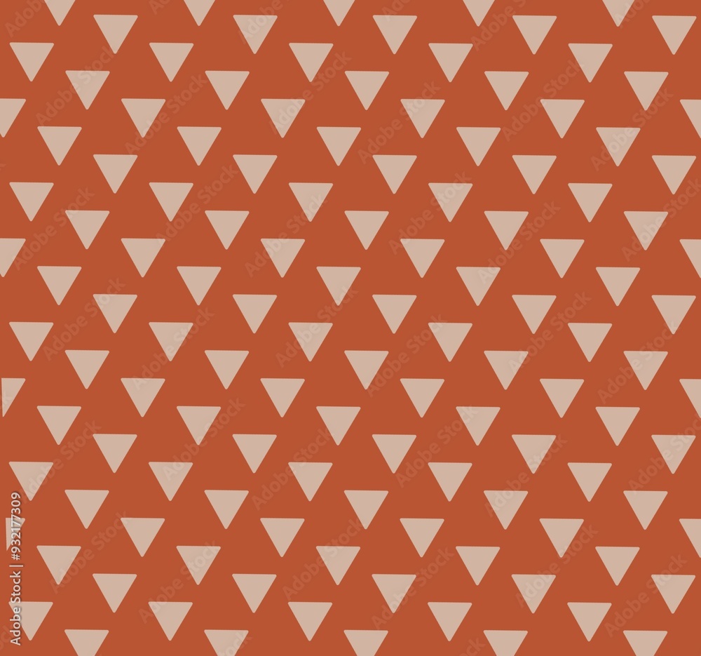 Seamless Triangle Pattern in Warm Orange Tones with Minimalistic Design for Modern Backgrounds. Illustration Seamless Triangle Pattern in Warm Orange Tones with Minimalistic Design for Modern Backgrounds. Illustration