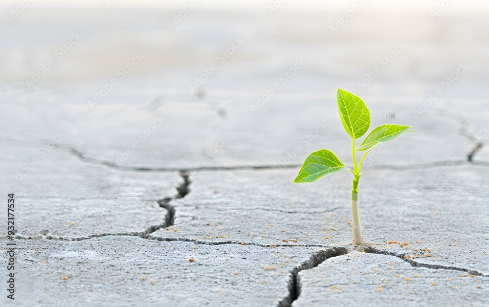 Plants grow from crack Plants grow from crack