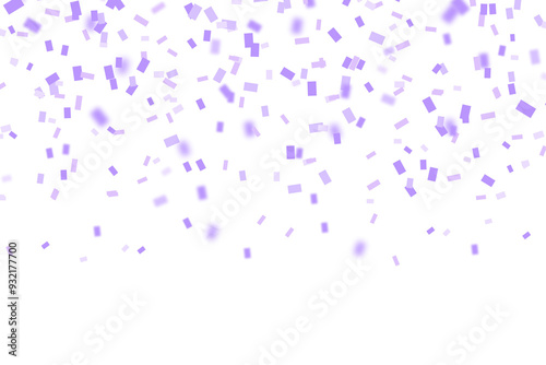 Purple confetti isolated on transparent background. Celebration design elements. luxury greeting rich confetti. Vector illustration