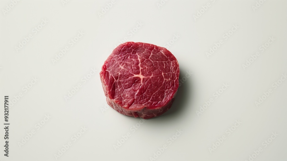 Fresh raw beef steak on a white background, isolated Fresh raw beef steak on a white background, isolated