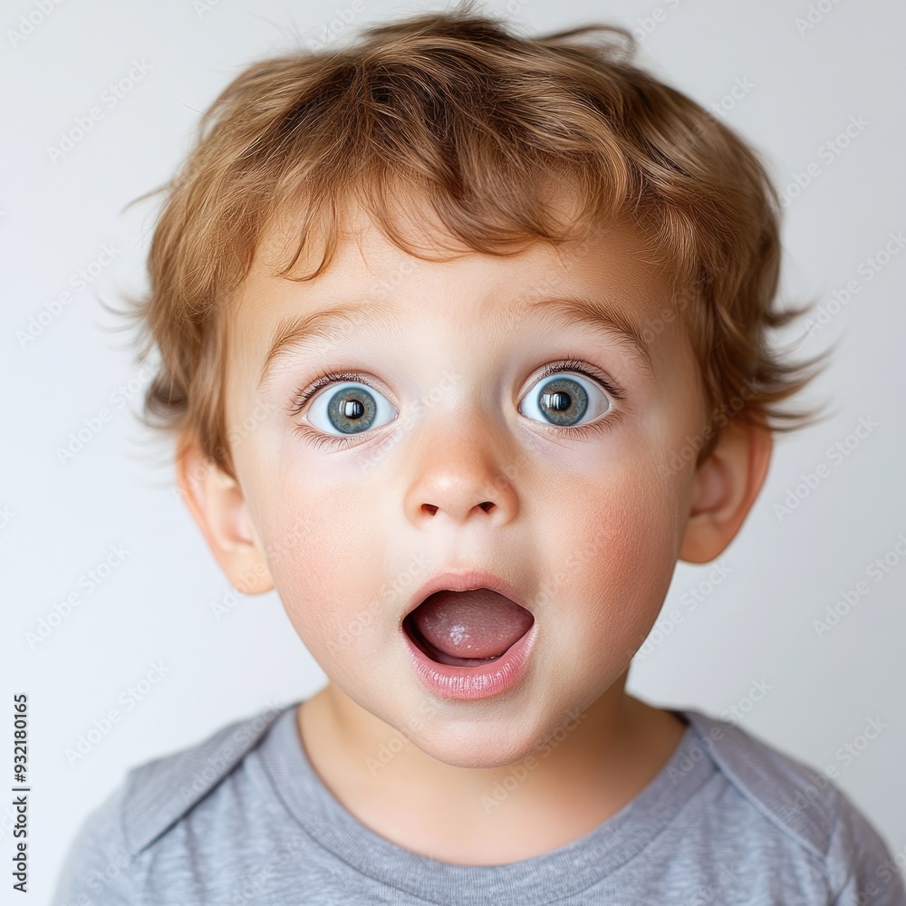 Surprised Boy with Big Beautiful Eyes – Close-Up Portrait Surprised Boy with Big Beautiful Eyes – Close-Up Portrait