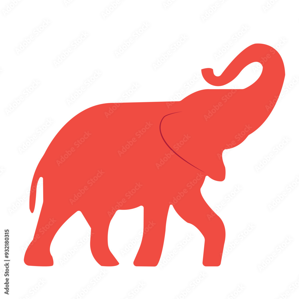 Red elephant representing the Republican Party of USA. Democracy vote concept. Element for print, banner, card, brochure or logo. Red elephant representing the Republican Party of USA. Democracy vote concept. Element for print, banner, card, brochure or logo.