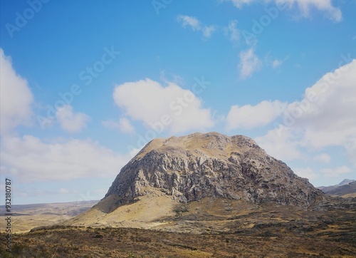 mountain and clouds