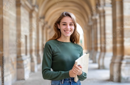 woman with book