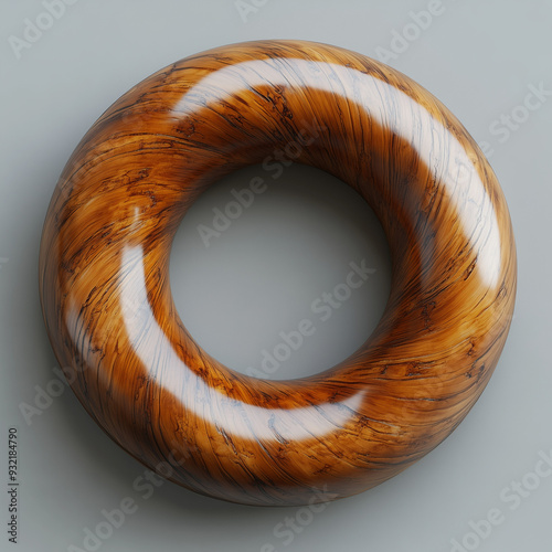 Beautiful Wooden Circle Logo 