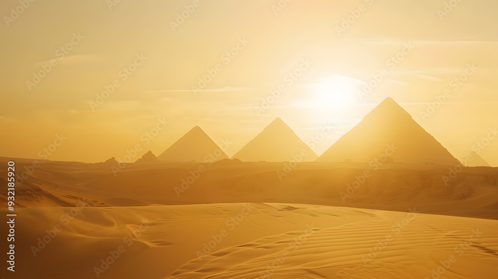 The Giza pyramids viewed from a distance The Giza pyramids viewed from a distance