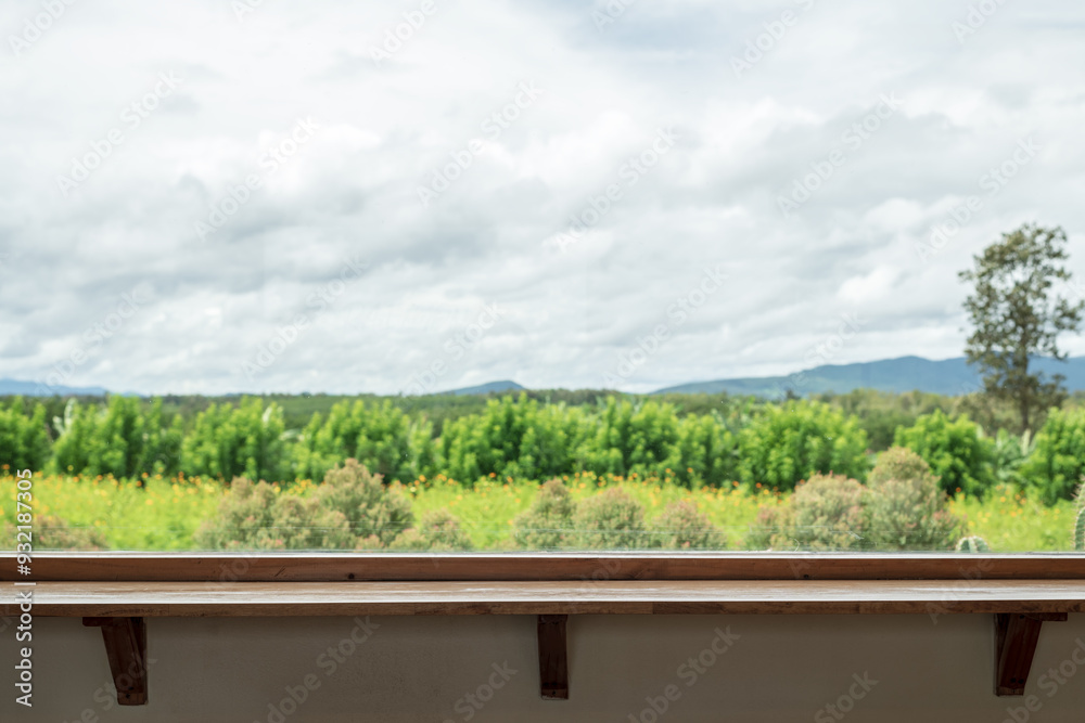 Beautiful window with nature background. Beautiful window with nature background.