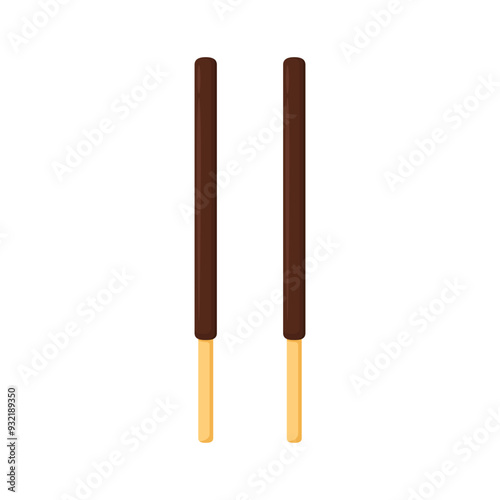 chocolate sticks. Dipped stick. chocolate dipped cookie sticks. symbol. logo design.