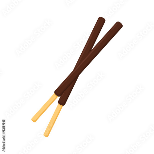 chocolate sticks. Dipped stick. chocolate dipped cookie sticks. symbol. logo design.