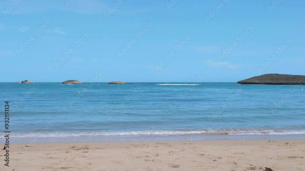 Relaxing wave crash in stunning tropical beach