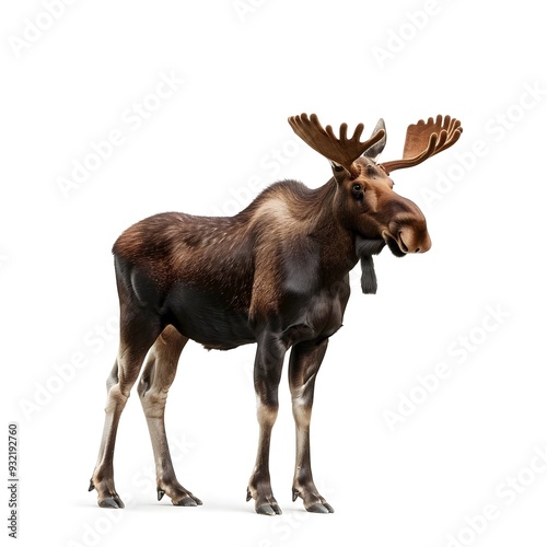 Wallpaper Mural male elk isolated on white Torontodigital.ca