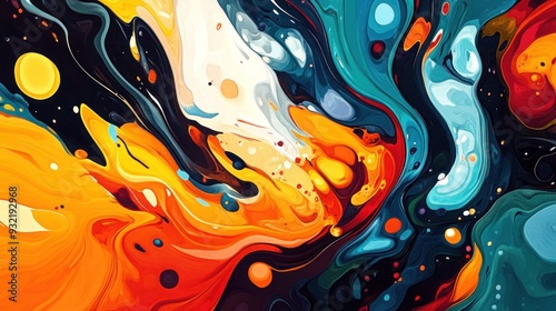 Art of painting with liquid acrylic