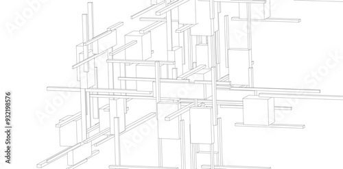 abstract architecture design vector illustration