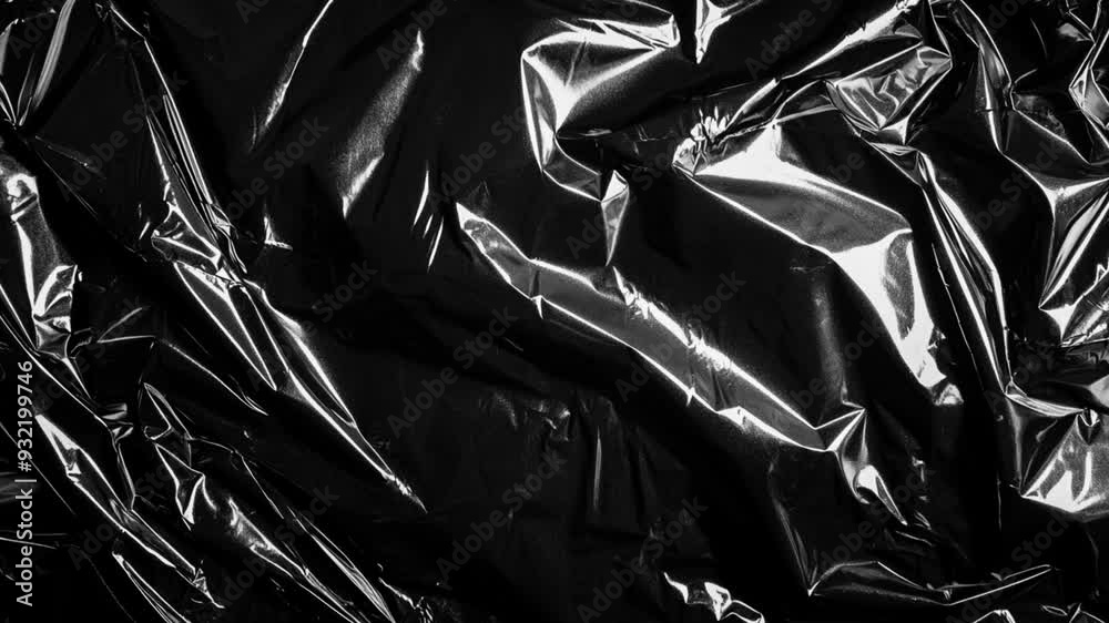 Black Crumple Glossy Texture Grunge Looping Animation Background Black Crumple Glossy Texture Grunge Looping Animation Background