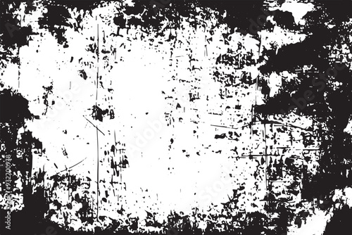 Aged Black and White Grunge Texture with Messy Details