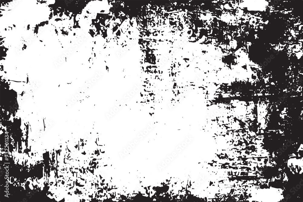 Fototapeta premium Aged Black and White Grunge Texture with Messy Details