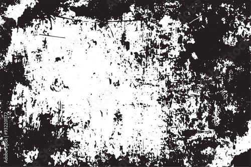 Aged Black and White Grunge Texture with Messy Details