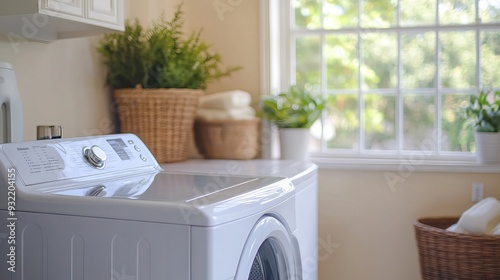 Laundry room top load washing machine photo