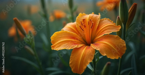 orange lily in the garden