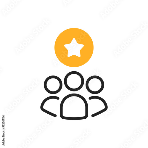 customer experience icon with people team