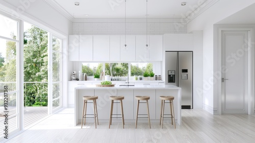Modern White Kitchen Interior Design