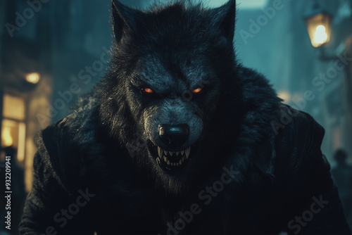 Werewolves take on a ferocious stance in a 1670s town. photo