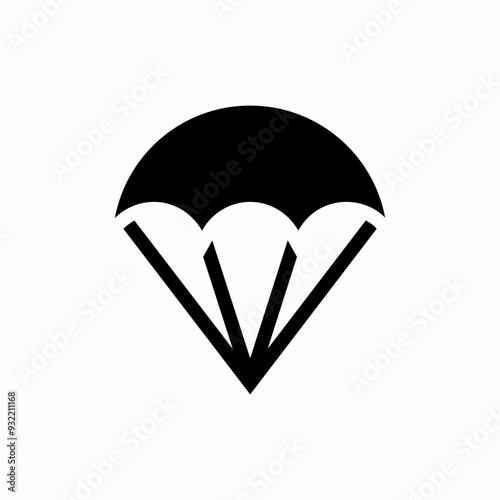 parachute skydiving paragliding icon sign