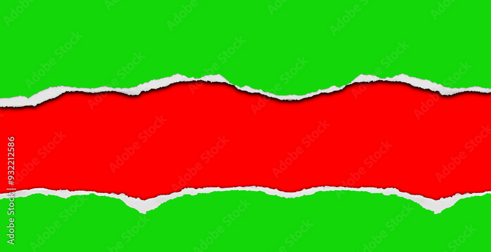 Ripped red and green paper Christmas background Ripped red and green paper Christmas background