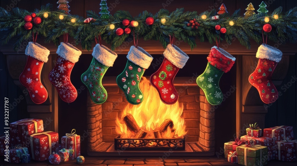 Fototapeta premium christmas stockings
