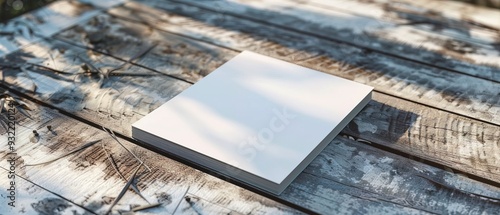 Blank bi-fold square brochure for mockup 